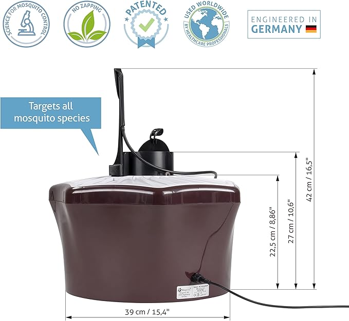 Biogents Mosquitaire Outdoor Mosquito Trap with CO₂ Booster & Sweetscent Lure | Eco-Friendly, Pesticide-Free, Pet-Safe Repellent Alternative | Electric Catcher for Comprehensive Mosquito Control