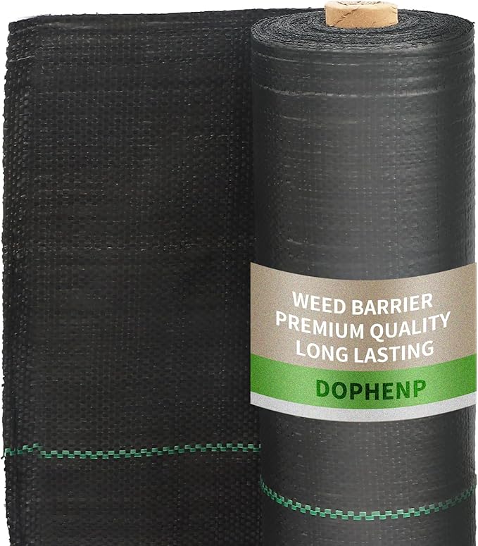 3x100ft 3.2OZ, Weed Barrier Landscape Fabric Heavy Duty, Woven Weed Control Fabric, High Permeability Good for Flower Bed, Geotextile Fabric Underlayment, Driveway (6ft*300ft)