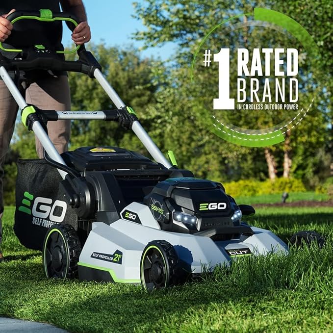 EGO Power+ LM2132SP-2 21-Inch 56-Volt Select Cut Self-Propelled Lawn Mower with Touch Drive, (2) 4.0Ah Batteries and 550W Rapid Charger Included