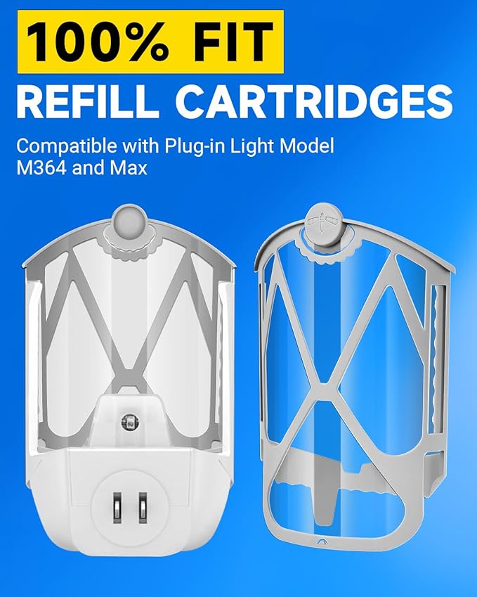24 Pack Refill Cartridge Kit Compatible with Zevo Plug-in Light M364A and Max