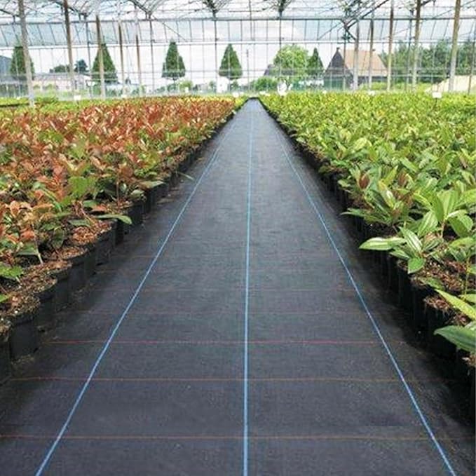 findmall 6ft x 300ft Garden Weed Barrier Fabric Multi Size Plastic Roll Cloth Water Permeable for Agricultural Planting Gardening Decorative Patio Arrangement Greenhouse Planting