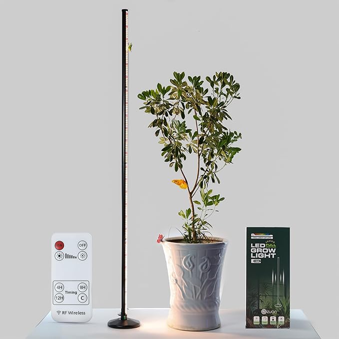 Plant Grow Lights Indoor β 64.5'' Tall Full Spectrum Plant Growing Lamps with 660nm, 3000K & 6000K LEDs, 36W Grow Lights for Indoor Plants with Dual Auto Timer (4H/8H/12H) & Remote Control
