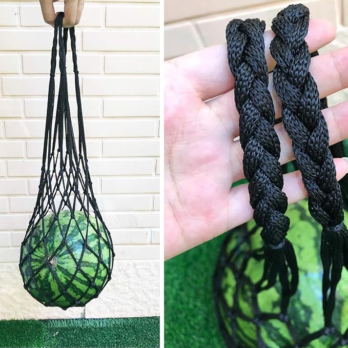 Belit 5-Pack Melon Hammock net Bag to Prevent Falling,Perfect for Growing Cantaloupe Pumpkin Watermelon in Vertical Garden Black