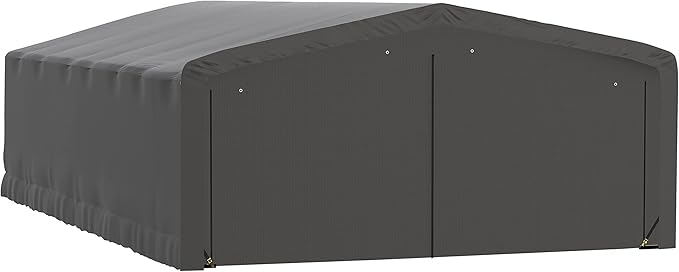 ShelterLogic ShelterTube Garage & Storage Shelter, 20' x 32' x 10' Heavy-Duty Steel Frame Wind and Snow-Load Rated Enclosure, Gray