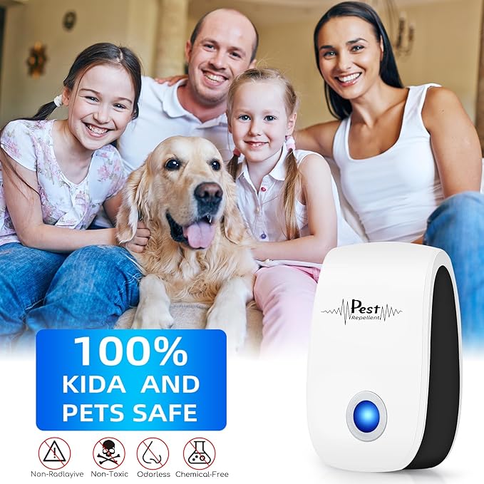 10Pack Ultrasonic Pest Repeller Electronic Mouse Repellent Ultrasonic Plug in Mice Repellent Indoor Sonic Electronic Plug in Pest Controlfor Insect,AntBugs,Spide,Rat,Cockroach (Red)