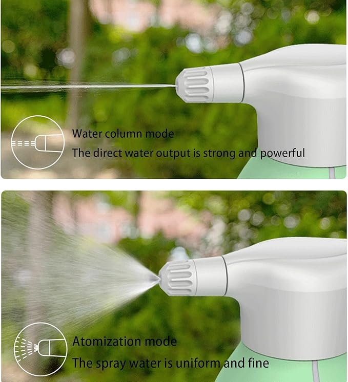 1.5L/2L Rechargeable Electric Spray Bottle | Automatic Indoor Plant Sprayer | Continuous 3-Hour Runtime | Perfect for Gardening & Home Use(Green,1.5L)
