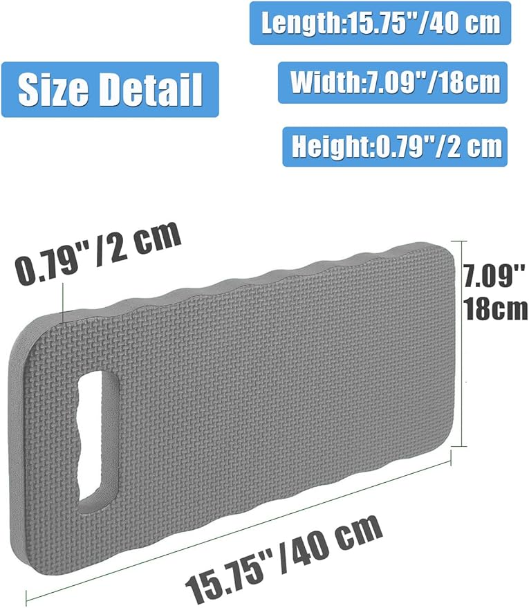 YWSHF 4 PCS Garden Kneeling Pad,Knee Mat Waterproof Foam Knee Pads for Gardening,Cleaning,Baby Bath,Yoga,Praying and Exercise 15.745'' x 7.09'' x 0.79'' Grey