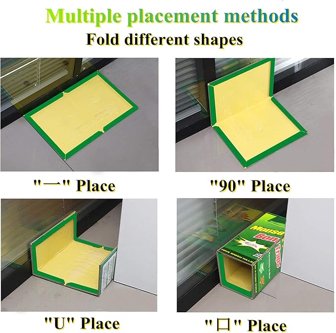 10 Pack Large Mouse Glue Traps with Enhanced Stickiness Glue Traps for Rat, Rodent and Household Traps Sticky Pad Board for House Indoor