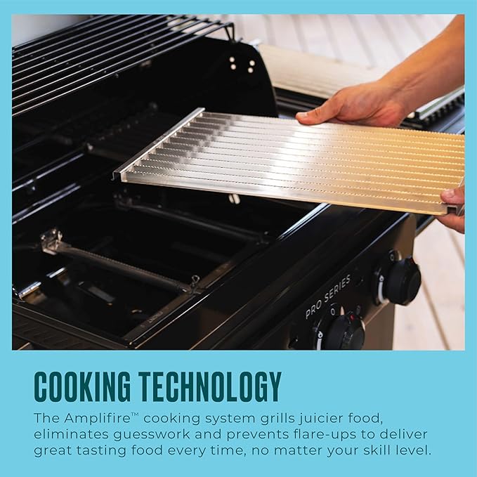 Charbroil® Pro Series™ with Amplifire™ Technology 3-Burner Propane Gas Grill and Griddle Cabinet, Black - 463365124