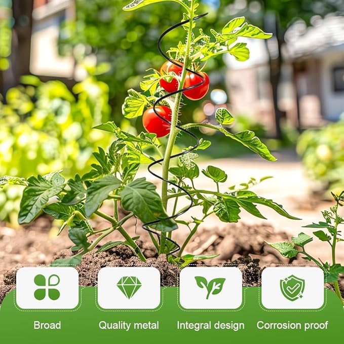 Tomato Twist Stake, Tomato Twist, Twisted Tomato Stakes, Spiral Tomato Stakes, Climbing Plant Stake Tower Plant Supports (6PCS)