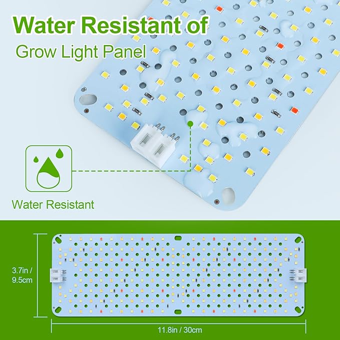 10Pack Panel Grow Lights for Indoor Plants, Seed Starting, Vegetables, Pot Plants, Bonsai with Timer, Ultra-Thin Under Cabinet & Shelf Full Spectrum LED Plant Growing Lamps, Multi-Panels Free Connect