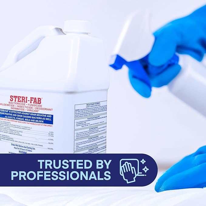Steri-fab All-in-One Disinfectant & Insecticide Spray – Kills Bed Bugs, Fleas, Mites, Roaches, Viruses, Fungi, & Odors – Quick-Drying, Non-Residual, 1 Gallon Jug