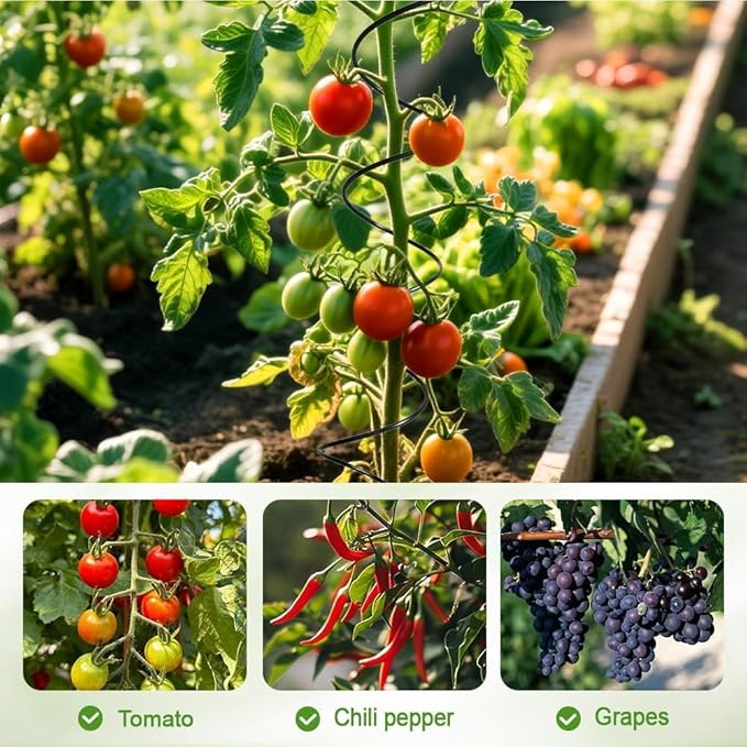 Tomato Twist Stake, Tomato Twist, Twisted Tomato Stakes, Spiral Tomato Stakes, Climbing Plant Stake Tower Plant Supports (6PCS)