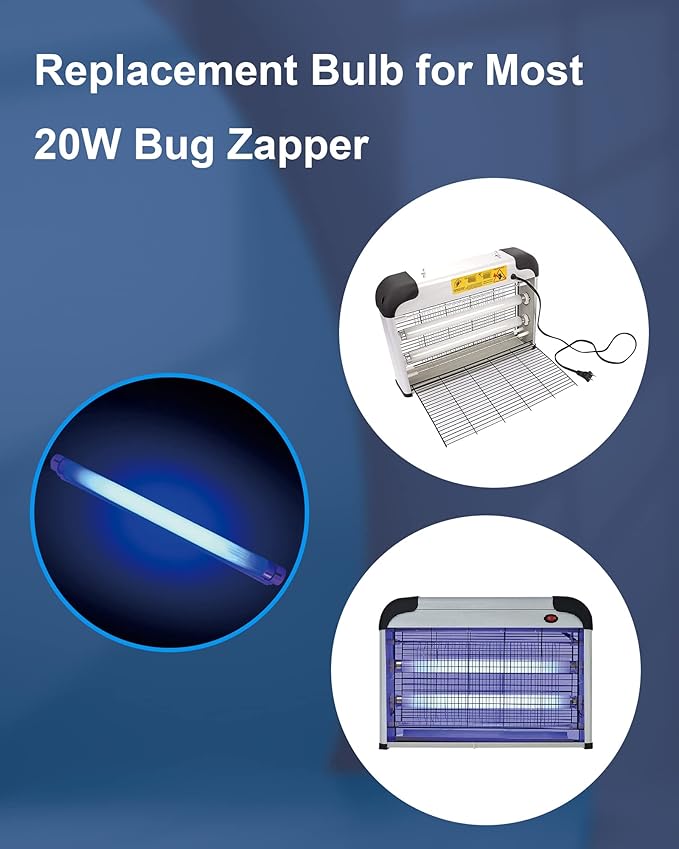 Shootingstar Bug Zapper Replacement Light Bulb 10W for 20W Indoor Bug Zapper, BL T8 F10W Light Tube Compatible with Aspectek, Liba and Other 20W Mosquito Zapper Lamp, 4 Pack