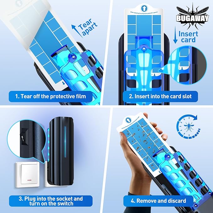 Fly Trap Indoor, 2 Devices with 20 Refills Fruit Fly Traps for Indoors, Flying Insect Trap Plug in Mosquito Bug Zapper Indoor for Home, Moths Catcher Gnats Traps for House with 9w Blue & UV Light
