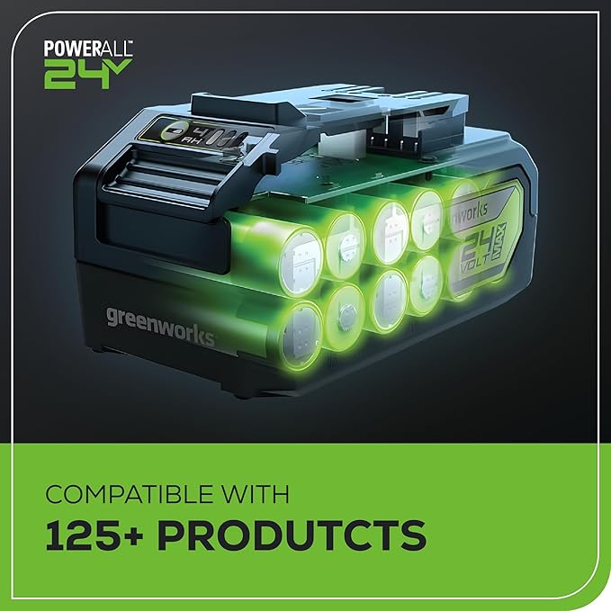 Greenworks 48V (2 x 24V) 17" Brushless Cordless Push Lawn Mower, Includes (2) 4.0Ah Batteries and Dual Port Rapid Charger((125+ Compatible Tools, 45Min Runtime)