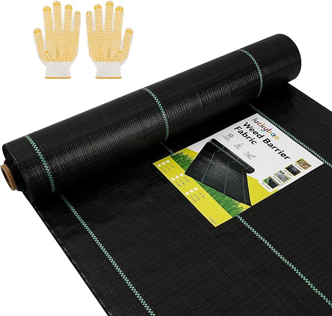 6ft*300ft Landscape Fabric,Weed Barrier Fabric,3.2oz Heavy Duty Weed Blocker Fabric,Weed Contorl for Underlayment,Gardening Weed Mat-Durable,Easy Installation