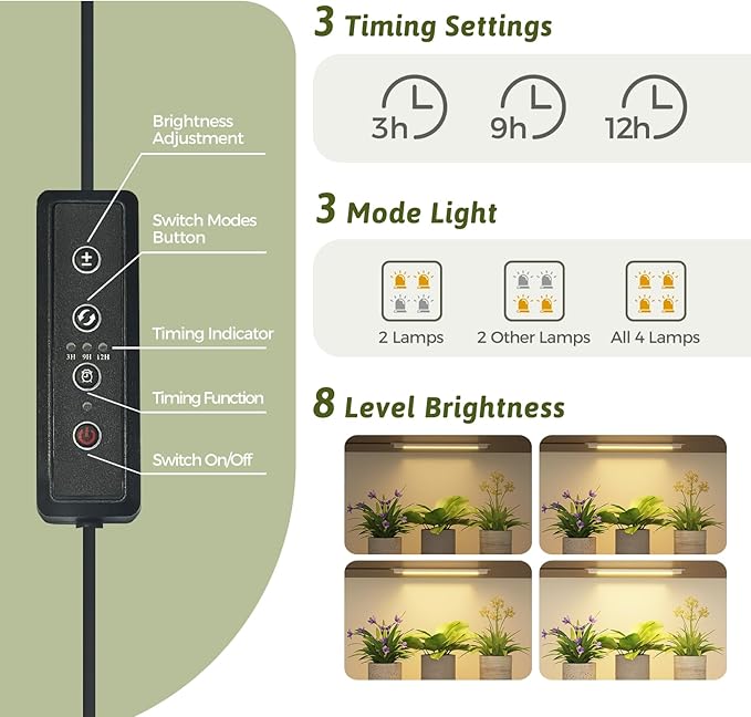 Plant Stand With Grow Lights Plant Stand Indoor Plant Shelf Metal Plant Rack Plant Holder Flower Pot Stand for Multiple Plants for Living Room Patio Balcony Garden Porch Black(5-Tier)