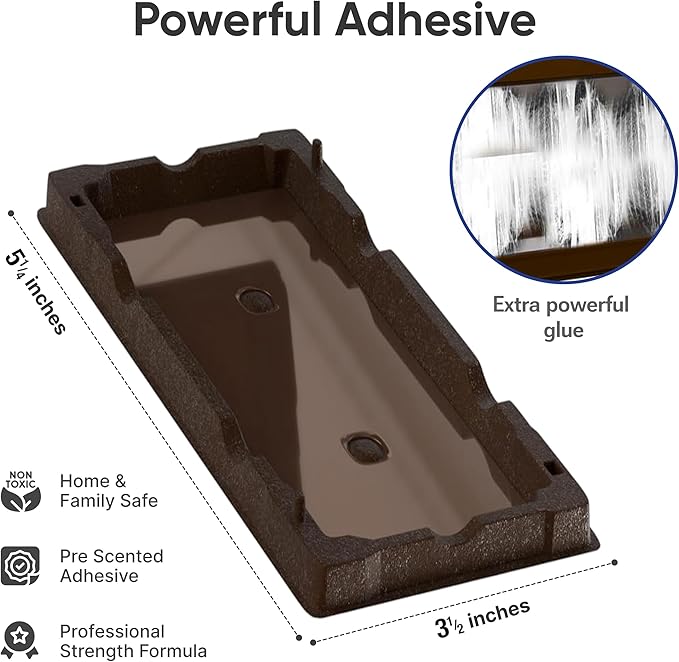 Mouse Traps Indoor for Home- Heavy Duty Sticky Traps for Mice, Small Rats, (4 Pack) Cockroaches & Other Bugs- Eco Friendly & Biodigradable