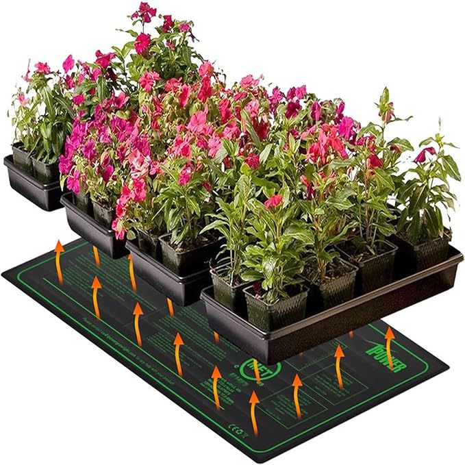 Waterproof Plant Heat Mat for Indoor and Hydroponic Growth 10x20in Easy Temperature Warmth Heating Mat