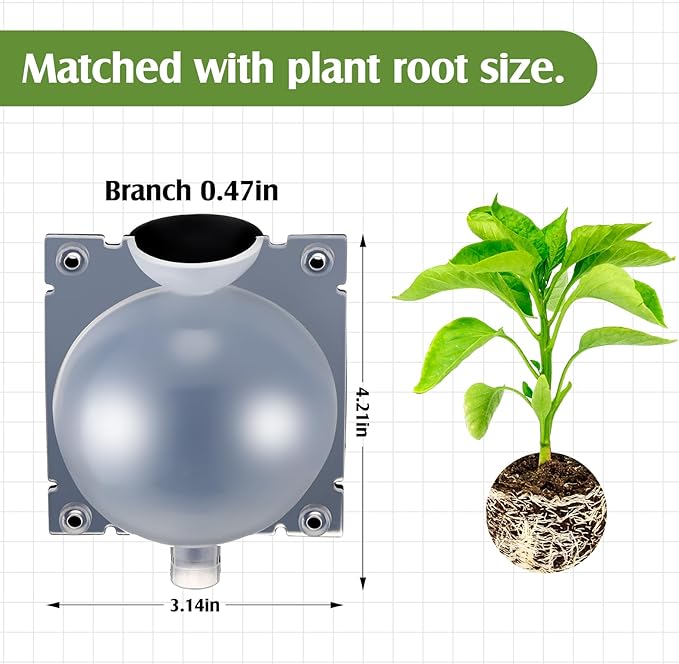 30 Pcs Air Layering Propagation Kit Reusable Half Black Half Transparent Grafting Ball Air Layering Pods Propagation Box Plant Rooting Grafting Box for Plants, Medium
