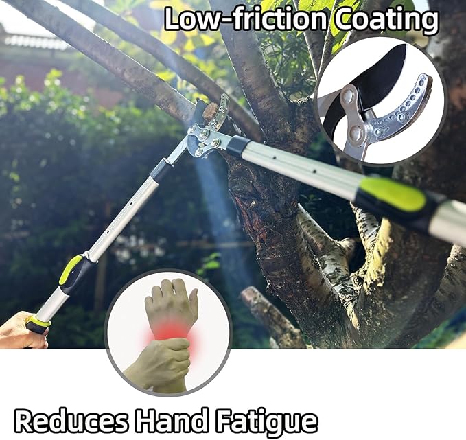 Loppers for Tree Trimming Heavy Duty Branch Cutter with Compound Action, Effortless Tree Pruner Extendable 28-41" Loppers for Gardening, Long Handle Pruning Shears with 2" Clean Cut Capacity