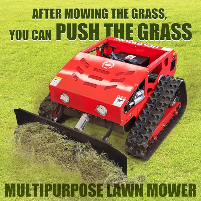 Robot Remote Control Snow Removal and Lawn Mower Electric Start 45°Climbing Crawler Anti-Skid Snow Removal Machine All-Terrain Lawn Mower and Snow Removal Machine (HW-224 Snow)