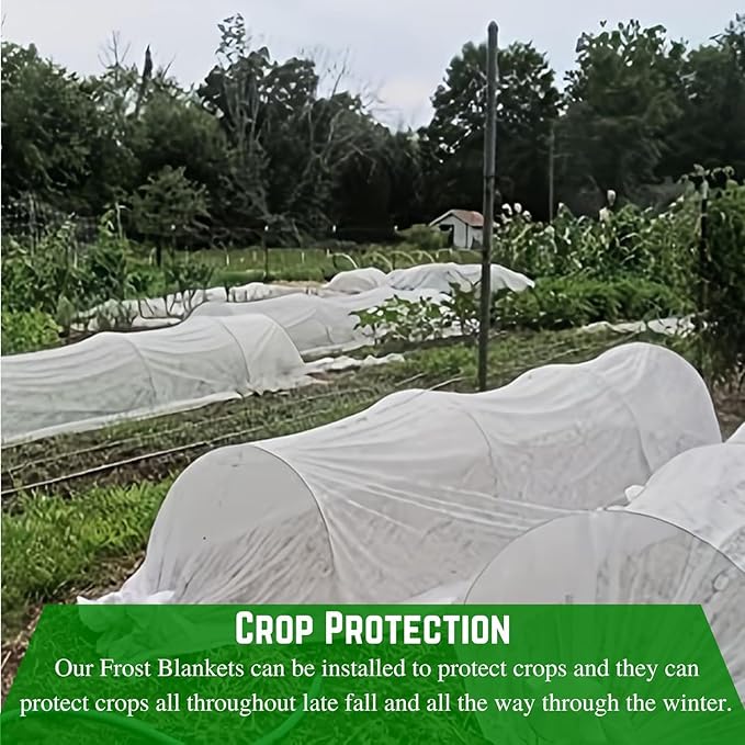 Farm Plastic Supply - Plant Covers Freeze Protection, Winter Plant Cover, Plant Cover, Frost Blanket, Frost Cloth, Frost Blankets for Plants, Frost Protection, Plant Frost Protector (5' x 300')