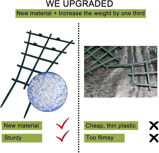 Mini Plant Trellis Garden Trellis for Climbing Plants Outdoor Plastic Superimposed Potted Plant Support Flower Supports (4 Pcs)