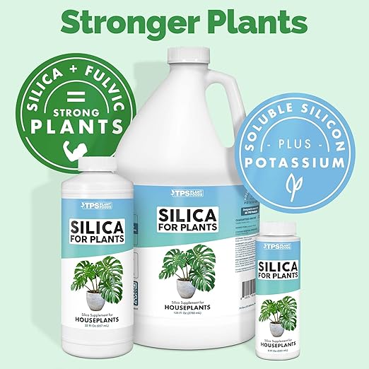 TPS NUTRIENTS Silica for Houseplants, Liquid Silicon Plant Food for Strong Stems and Healthy Leaves, Liquid Plant Fertilizer, 32 oz (1 Quart)