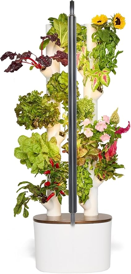 Gardyn Studio Vertical Hydroponics Growing System Kit - 16 Non-GMO Plants, Herbs, Vegetables - Tower Garden - Hydroponic Herb Garden Planter Indoor Kit - Indoor Gardening System with LED Grow Lights