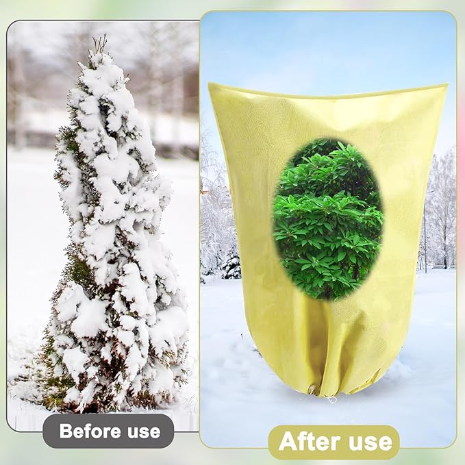 DQS 3 Pack Plant Covers Freeze Protection, 23.6" x 31.4" Winter Frost Protection Blankets Frost Cloth,Suitable for Outdoor Winter Frost, Cold Weather, shrubs, Trees, Jackets, and coverings