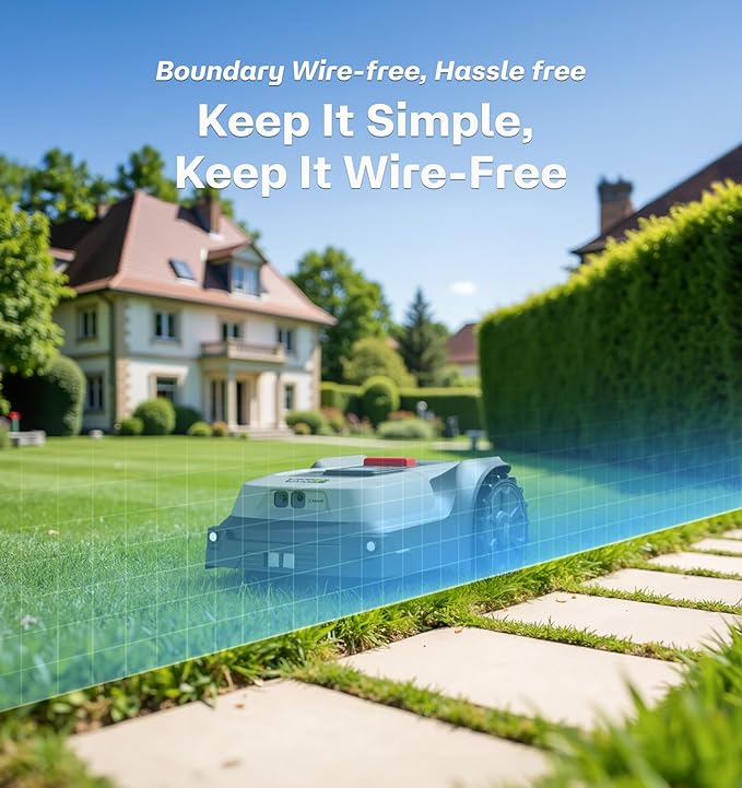 T1200Pro Robot Lawn Mower Wire Free, RTK+Vision Ride-on Edge Mapping Mowing for 0.35 Acre Yard, AI Obstacle Avoidance, APP Multi-Zone Management, Automatic Robotic Lawnmower Handle 20° Slope