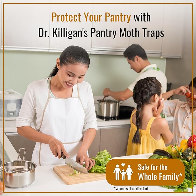 Dr. Killigan's Premium Double Potent Pantry Moth Traps with Pheromones Prime, Sticky Indian Meal Moth Traps for House, How to Get Rid of Moths in House, Organic Moth Pheromone Traps (20 Pack, Blue)
