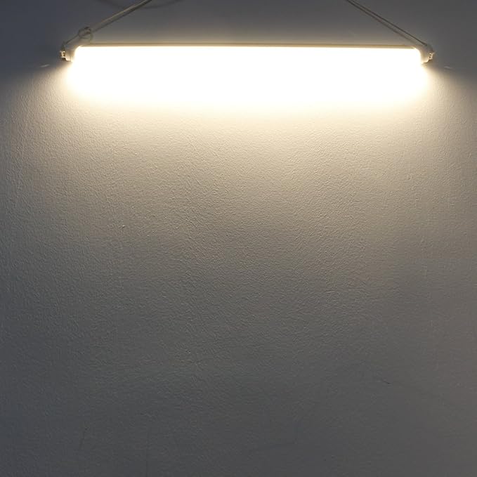 LightingWill LED T8 Light Tube 4FT, Warm White 3000K-3500K, Dual-End Powered Ballast Bypass, 2000Lumen 18W (40W Equivalent Fluorescent Replacement), Frosted Cover, AC85-265V Lighting Fixture, 4 Pack…