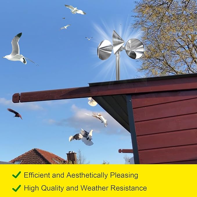 Bird Reflectors to Keep Birds Away, Scare Devices- Bird Spinners to Keep Pigeons Sparrows, and Woodpeckers Away for Outside (1PC)