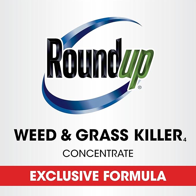 Roundup Weed and Grass Killer₄ Concentrate, Use Around Flower Beds and Trees, on Walkways, and in Other Areas in Yards, 64 fl. oz.