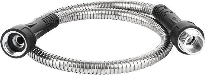 BIONIC STEEL 3Ft Short Garden Hose, 3 Ft x 5/8 In. Connector Hose for Reel, Leak Proof Connection, Heavy Duty, Non Kinking, Flexible, Hose Extension