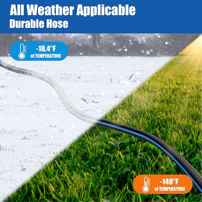 Heavy Duty Garden Hose 5/8" 50FT: Flexible Rubber Water Hose with 10 Function Sprayer - Leakproof Hose Male to Female Fittings - Durable Hose for Yard, Lawn, Car Wash, Outdoor, Watering