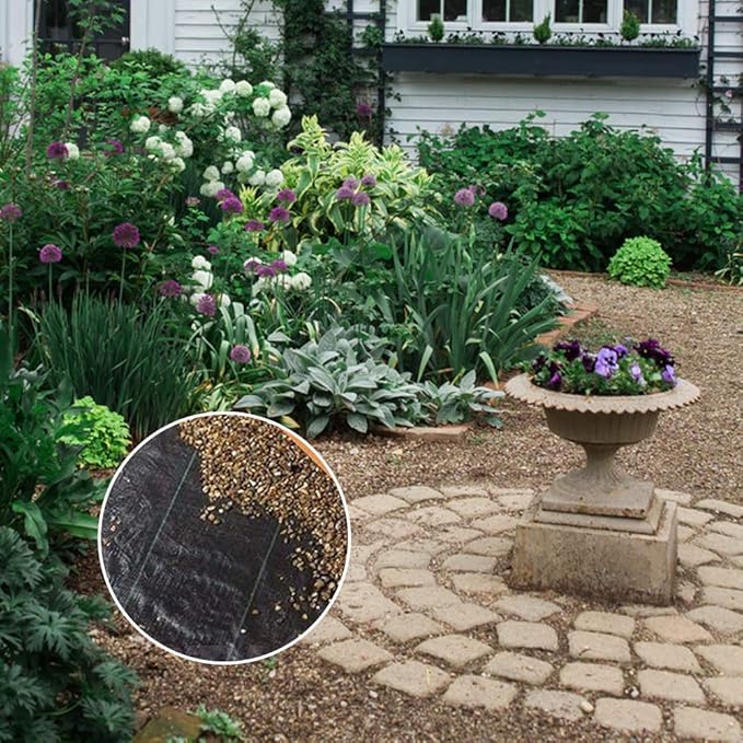 TUFFIOM 3 x 300 FT Weed Barrier Garden Landscape Fabric, UV-Resistance Ground Cover, 125gsm/3.7OZ Heavy Duty Material for Superior Weed Control, Perfect for Greenhouse, Yard, Flower Bed, Garden
