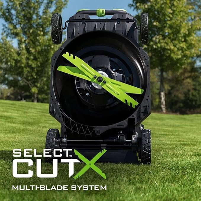 EGO Power+ LM2132SP-2 21-Inch 56-Volt Select Cut Self-Propelled Lawn Mower with Touch Drive, (2) 4.0Ah Batteries and 550W Rapid Charger Included