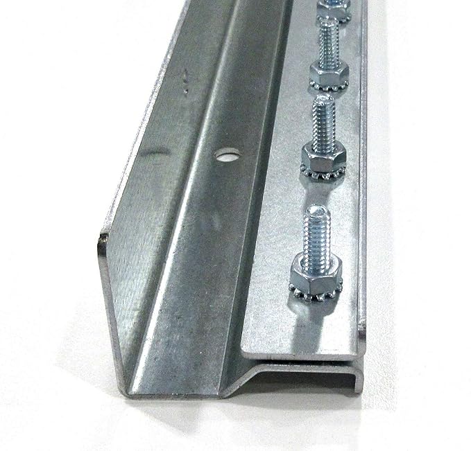 Strip Curtain Door Hardware - Commercial Industrial Strength Universal Jamb or Wall Mount Strip Door Hanger, 14 ga Galvanized Steel Plastic Strip Door Hanger - 6 Foot (Two 3 Foot Sections)