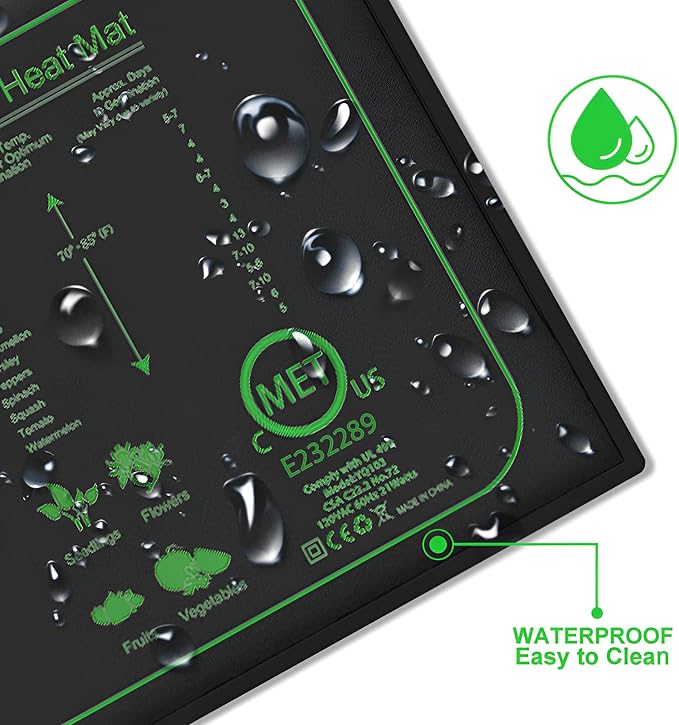 1 Pack Seedling Heat Mat for Seed Starting,20" x 20.75" Waterproof Heating Pad for Indoor Plants Germination(L)