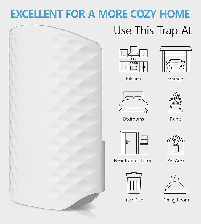 5PCS Refills for WowCatch Flying Insect Trap N386E, Original Super Sticky Cards, High Efficiently Stick Fruit Flies, Gnats, Moths, and Houseflies (Refill Only)