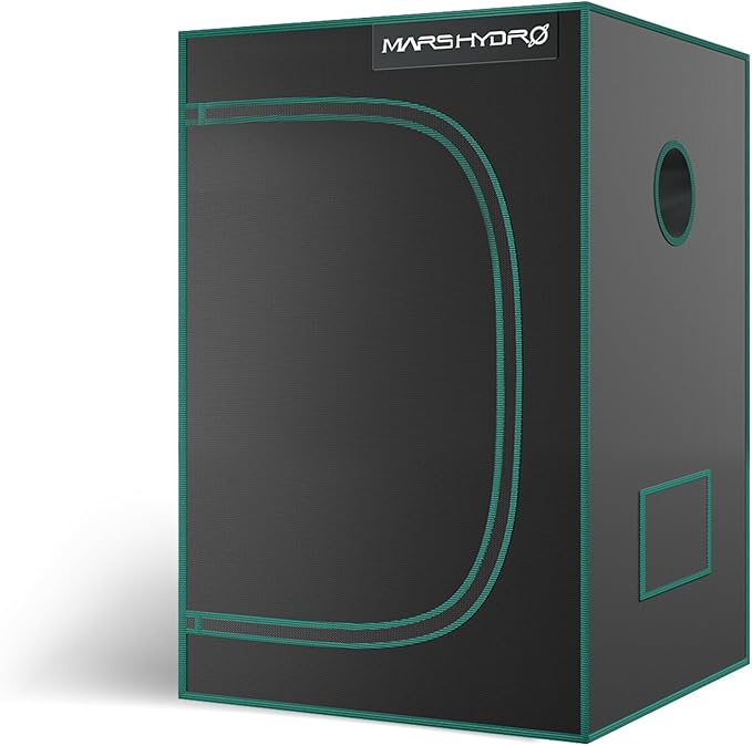 MARS HYDRO 2x2x3 Advanced Grow Tent, 24"x24"x36" High Reflective Mylar 1680D for Hydroponics Indoor Plant Growing, with Floor Tray and Smooth Zipper for TS600