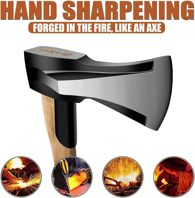 Wood Splitting Axe,Splitting Maul for Firewood,Heavy Duty Axe Forged Carbon Steel, Wooden Handle Chopping Axes (36inch)