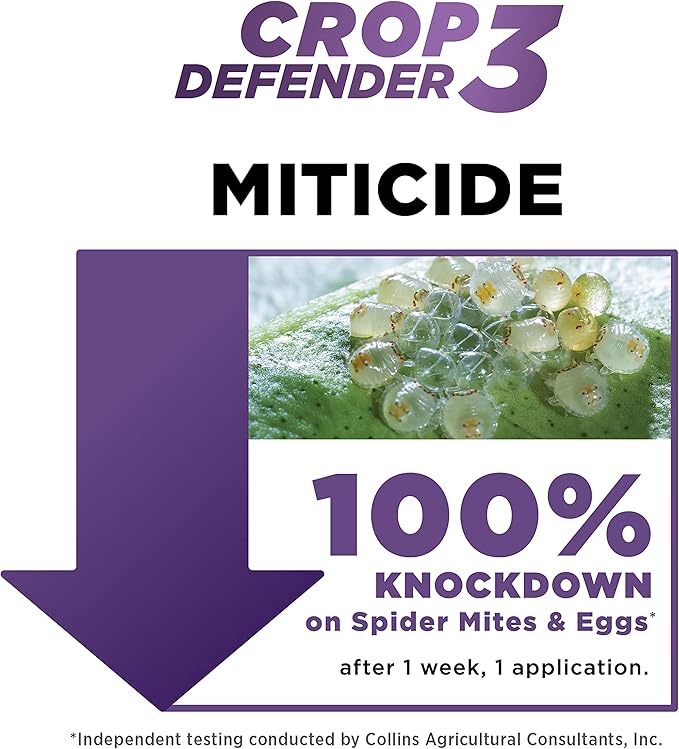 Grower's Ally Crop Defender 3 Concentrate 1 gal | Natural, Safe & Organic Insecticide & Fungicide Control for Plants - Powdery Mildew, Spider Mites & Russet Mite Killer