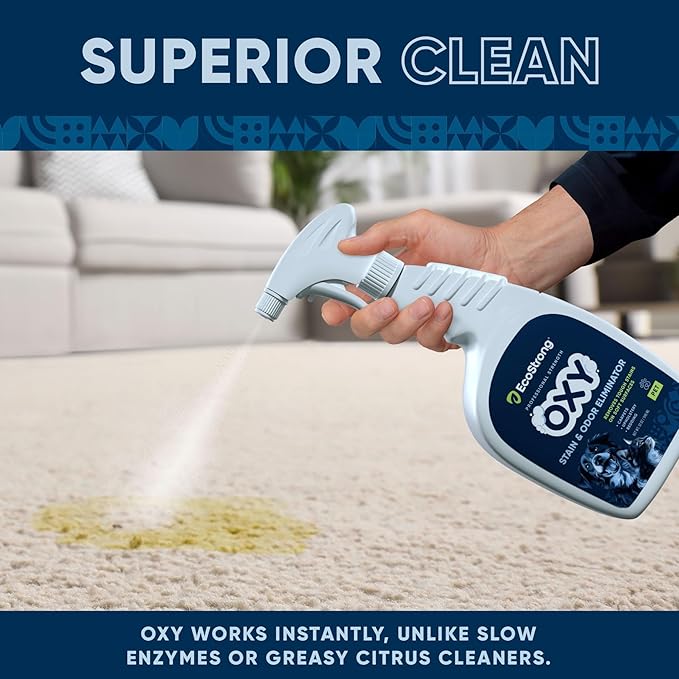 Pet Carpet Cleaner | Works Faster and Better than Pet Enzyme and Orange Based Solutions | Best Carpet Cleaner Spray for Pet, Dog, Cat Urine Stains and More (160 Fl Oz)