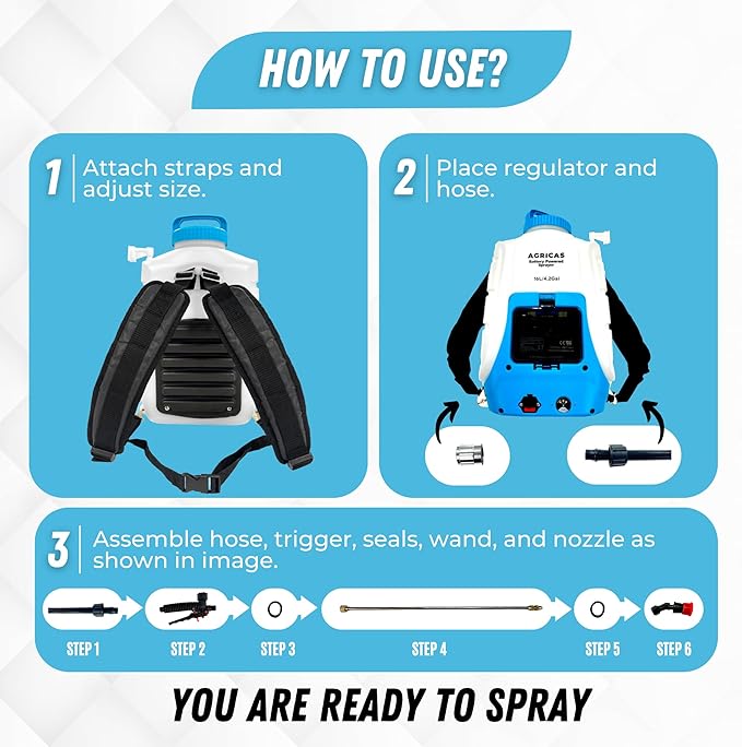 4.2 Gallon Battery Powered Sprayer with Cart - Wheeled Cart Sprayer for Lawn & Garden with Adjustable Nozzles and Backpack, High-Pressure Spray Hose for Weeding and Cleaning