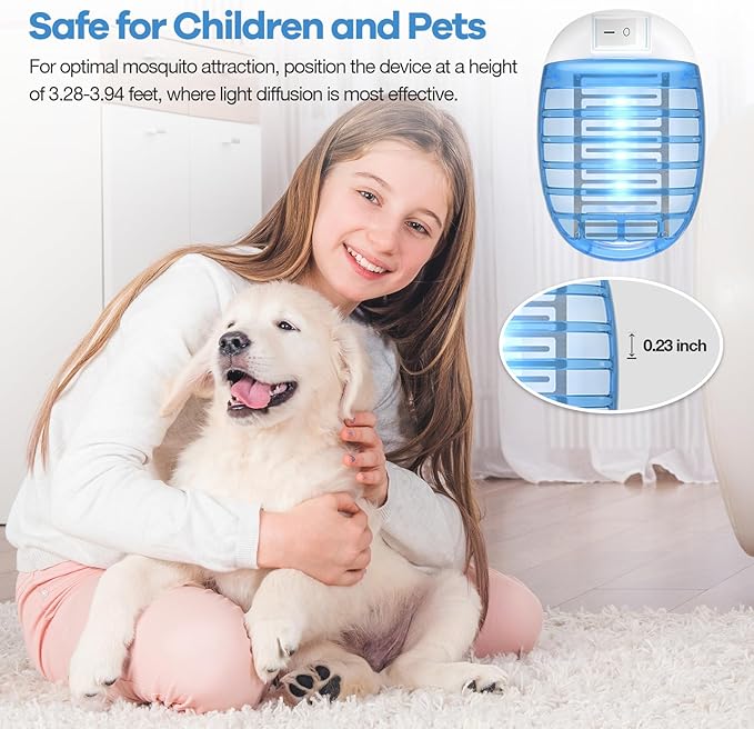 Indoor Bug Zappers, Mosquito Killer Indoor, Insect Traps for Home Mosquito Zapper for Baby & Pets, Kitchen, Living Room, Bedroom, Baby Room, Office (6 Pack)